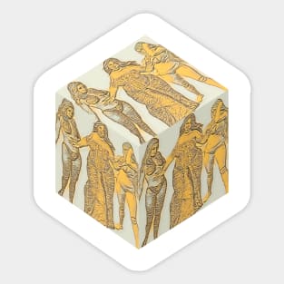 Curvy Women Trio Golden_Box Sticker